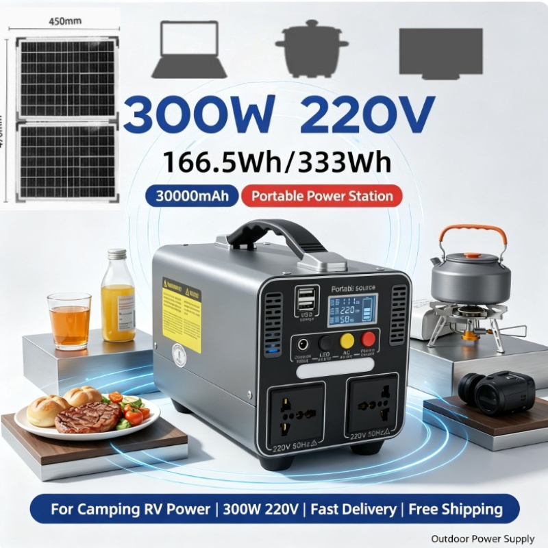 Solar Powered Charger - Stazione di alimentazione portatile da 300W
